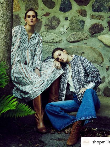 Soft and breezy dresses and tops from a collection for Shopmille. We hand-printed these beautiful patterns onto organic cotton, creating timeless pieces that are both sustainable and stylish.