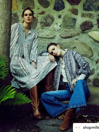 Soft and breezy dresses and tops from a collection for Shopmille. We hand-printed these beautiful patterns onto organic cotton, creating timeless pieces that are both sustainable and stylish.
