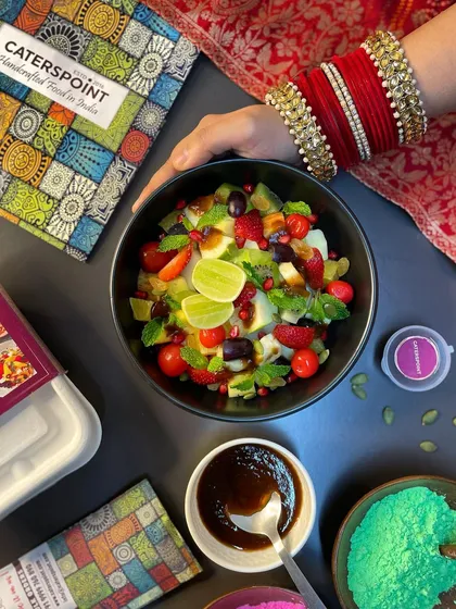 Our Exotic Fruit Lime Bowl Salad, specially prepared for Sawan Somwar. It's a vibrant mix of fresh fruits, perfect for keeping you hydrated and energized.