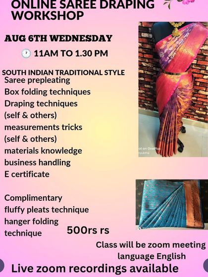 Another example of my online workshop flyer. I always provide live Zoom recordings so you can practice later.