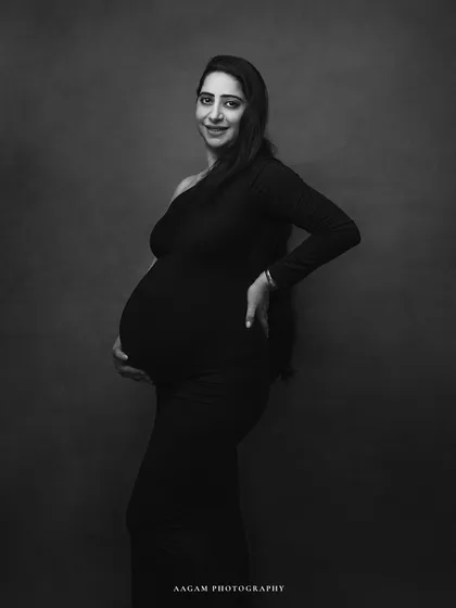 A slightly different angle, capturing her confident smile. These simple, elegant portraits are always a favorite.