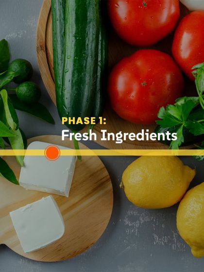 Phase 1 of our process always starts with fresh ingredients. We source quality vegetables, paneer, and spices to ensure the best taste and nutrition.