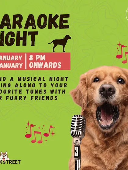 What happens at karaoke, stays at karaoke. A poster for our January karaoke nights.