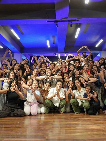 The faces of our 'Pink'd' fundraiser. Each person here contributed to helping more dancers pursue their dreams professionally. This is what community in action looks like.
