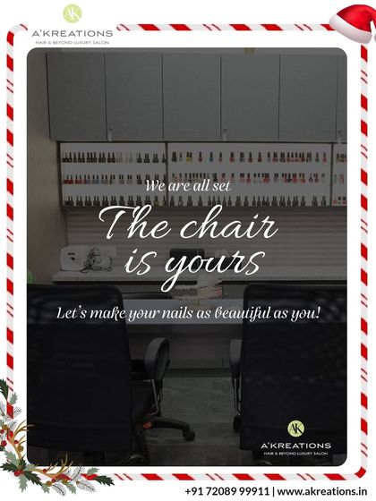 Let the Christmas celebrations begin at our nail station. We are all set to give you sparkling and festive nails.