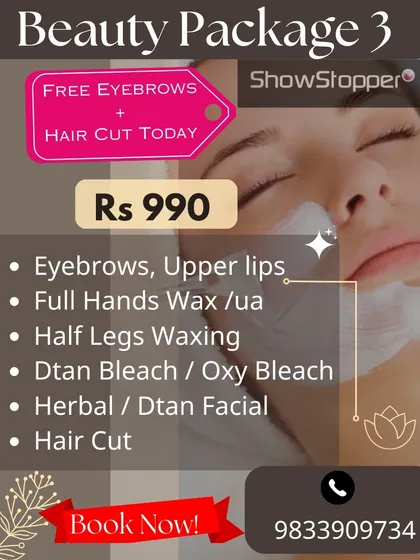 Get a complete refresh with this package. It includes all the essentials plus your choice of a herbal or Dtan facial to leave your skin glowing.