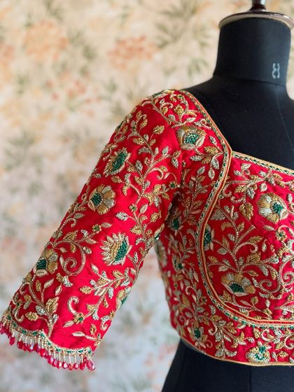 Amaira - Custom Bridal & Designer Blouses Artistry in Detail: Hand Embroidery photo 21