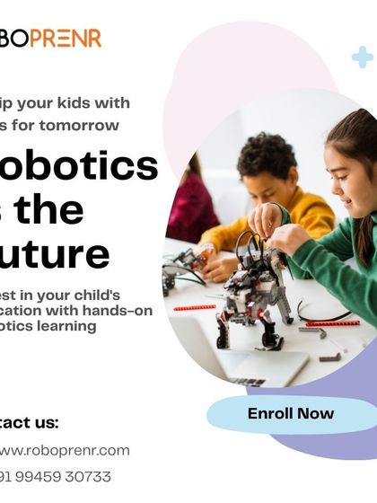 An ad promoting our robotics classes as a way to prepare for RW 2024, South India's biggest robotics competition.