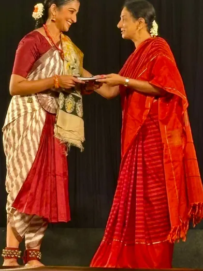 A deeply humbling moment, being felicitated on stage after the premiere of "Sharad". Bringing this concept to life was a six-month journey of immense learning and growth.
