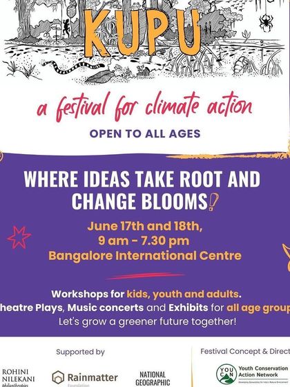 The poster for Kupu, a festival for climate action. I premiered a new production called 'Songfarers at Sea' for this important event.