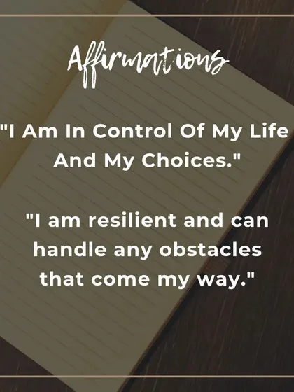These affirmations are powerful tools to own your power. Repeating "I am in control of my life and my choices" and "I am resilient" helps to rewire your brain for success and happiness. I use these tools in my coaching.