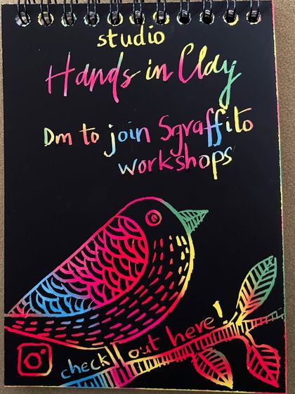 Another beautiful scratch-art doodle showcasing our Sgraffito workshops.