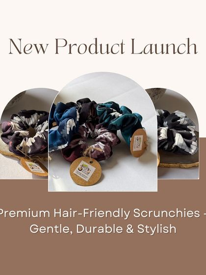 Hair ties that tug and break your hair are a common problem. I've launched these premium, hair-friendly scrunchies that provide a gentle yet durable hold, preventing damage and creases for all hair types.