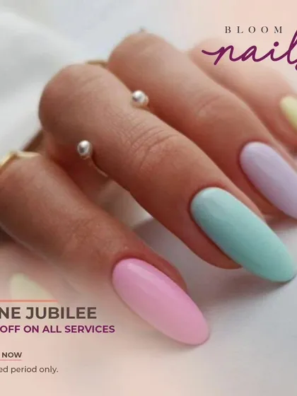 A full set of these beautiful solid pastel nails, perfect for a soft and colorful look.