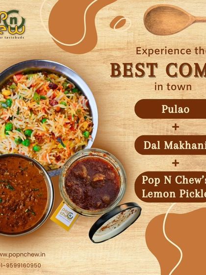 Looking for the perfect meal? We recommend pairing our tangy Lemon Pickle with a comforting plate of Pulao and Dal Makhani for the best combo in town.