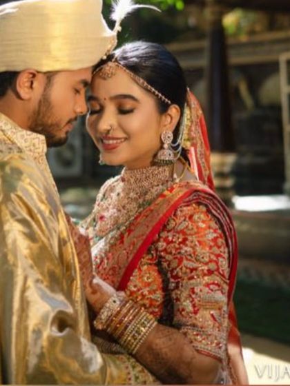 Padma Nandivada - Custom Groom's Wear Design Coordinated Couple Attire photo 18