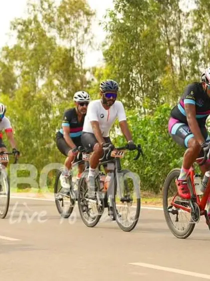 The masters peloton, a colorful and competitive group.