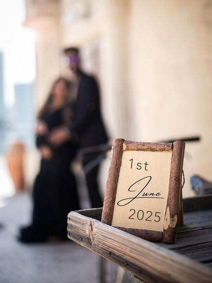 A beautiful way to announce your due date. This detail shot adds a personal and creative touch to your photo gallery.