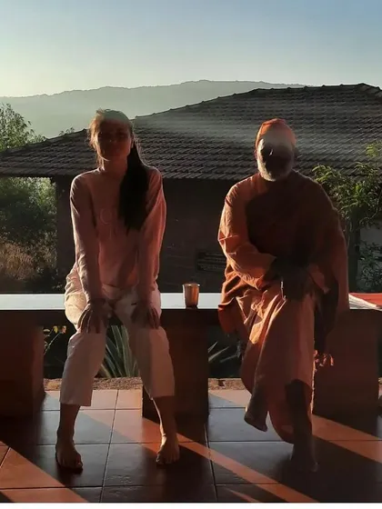 We always find time for a simple cup of chai and conversation. These informal moments of connection are an important part of the ashram experience.