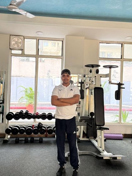 A full shot of the gym environment.