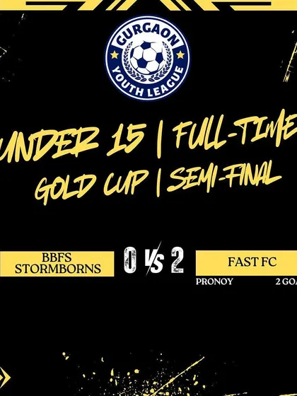 The semi-final results from the Gurgaon Youth League, where all three of our participating teams (U15, U13 Gold Cup, U13 Silver Cup) secured their spots in the finals.