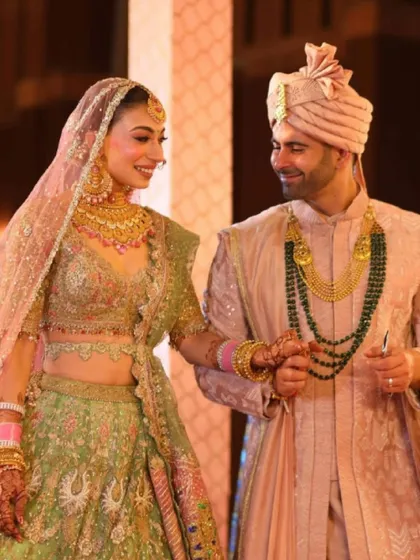More than just meetings, I arrange destinies. This couple's radiant look of love shows the magic that happens when two people are truly meant to be together.