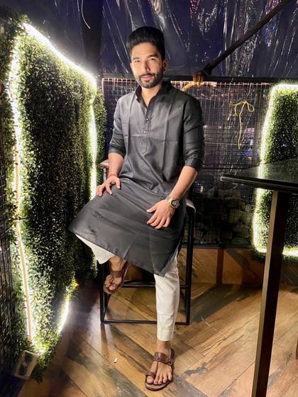 Dressed in ethnic wear for a Diwali celebration. I adapt my style to the event, whether it's a festival, a wedding, or a club night.