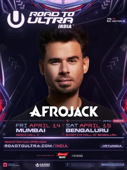 The headliner announcement for Road To Ultra: the legendary Afrojack.