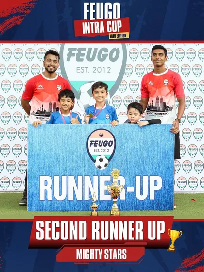 The 'Mighty Stars' team, our Second Runner-Up in the competitive U-9 age group.