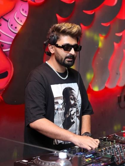 A focused shot while mixing at Tipsy Bull.