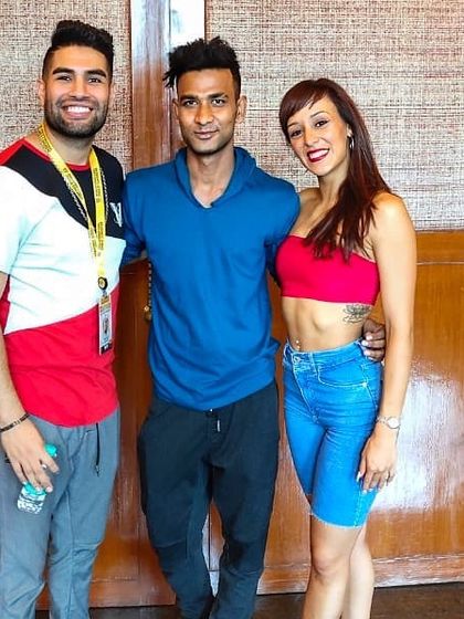 With the international Bachata superstars, Marco and Sara. Learning from the best is a key part of my own journey.