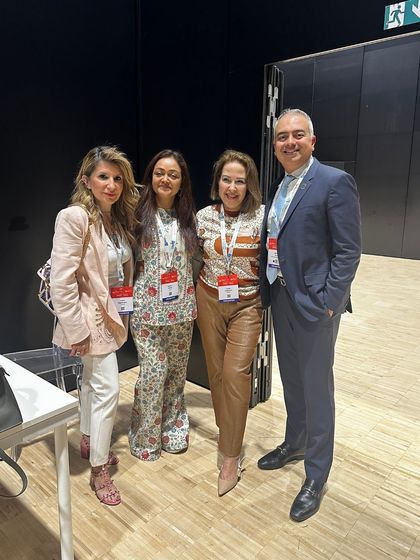 With my colleagues at the International Congress of Dermatology in Rome. The conversations here confirmed a major shift in our field: a deeper focus on the gut microbiome and its profound impact on skin health.