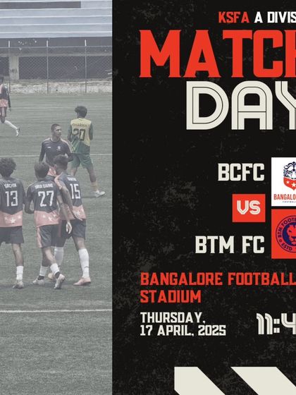 Matchday alert for our game against BTM FC.