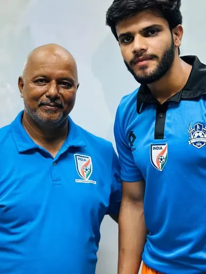 One of our coaches with AIFF instructor Keshav Sir. We are proud to have our staff certified by the national federation.