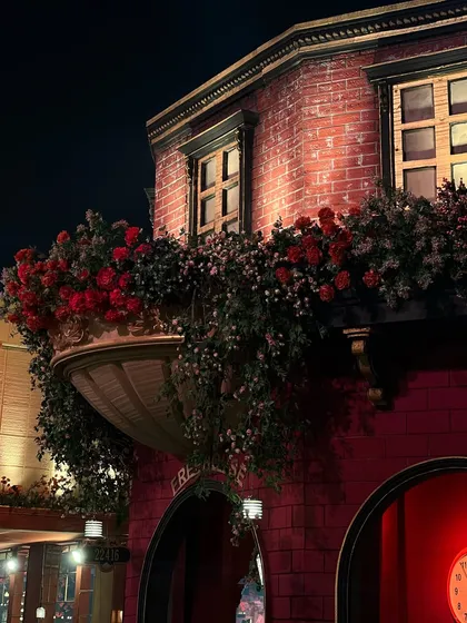 A close-up of a building facade from the London set. The combination of the brick texture, window design, and overflowing floral arrangements showcases my team's attention to detail.