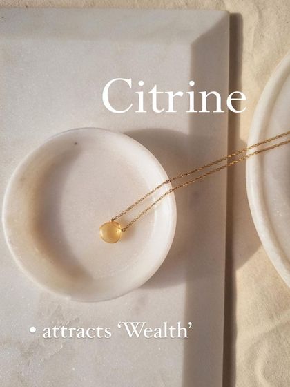 Another view of the Citrine heart drop pendant. It's a simple, beautiful piece for anyone looking to attract wealth.