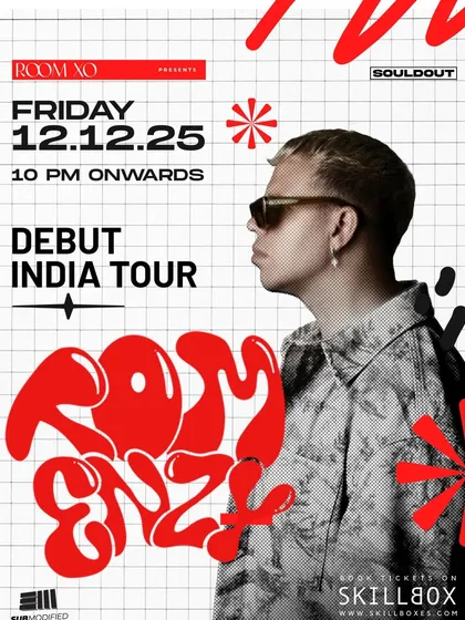 A poster for the debut India tour of electronic artist Rony Enzo.