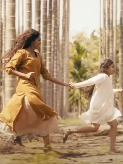 A moment of freedom from the music video 'MANNIPU'. I designed these flowing, earthy garments to interact with movement and nature, using simple silhouettes and natural fabrics to enhance the scene's emotional and organic feel.