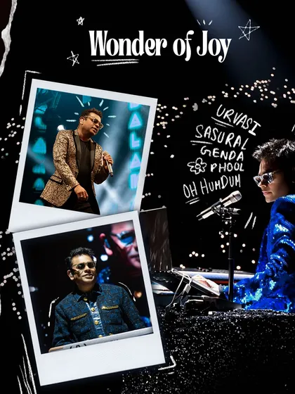 Part of a creative social media series, this graphic brands a selection of A.R. Rahman's joyful songs. We develop themed content to connect with fans on an emotional level and remind them of the hits they'll hear live.