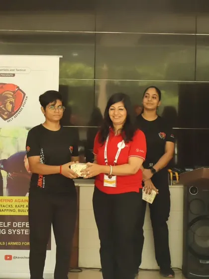 Another one of our female instructors being honored for her contribution to the workshop.