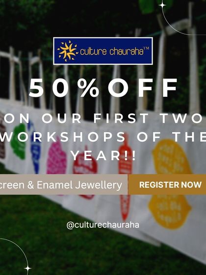 A special offer announcement for our Silk-Screen and Enamel Jewellery workshops, a great opportunity to learn a new skill.