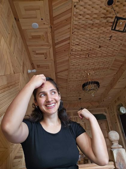 A candid shot showing my goofy side. There is truly no place like home, especially when it's surrounded by mountains.