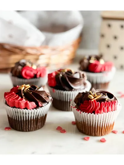 A closer look at my Valentine's cupcakes, ready to be gifted. They are made with wholewheat flour and are completely eggless.