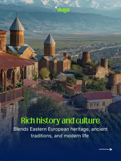 Georgia is a country with a rich history and culture. Our trips take you through its ancient traditions and Eastern European heritage, set against the backdrop of stunning snow-capped mountains.