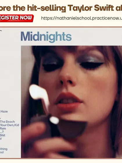 We stay current by exploring hit-selling modern albums, like this workshop on Taylor Swift's "Midnights." We analyze her cryptic lyrics, synth-pop production, and the music theory behind her confessional songwriting style, covering electronica, dream pop, and chill-out music elements.