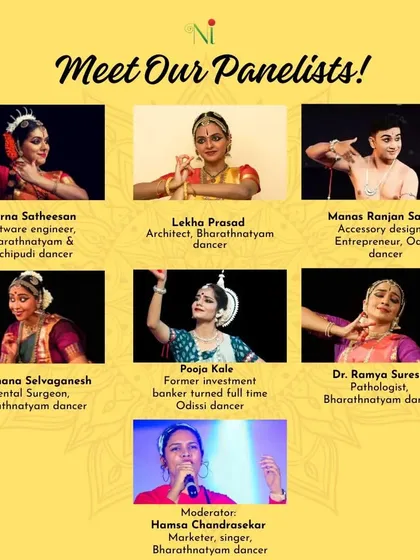 Introducing the panelists for a discussion on pursuing dance as a career. It is so important to have these conversations in our community, especially for aspiring dancers who are also considering other professional paths.
