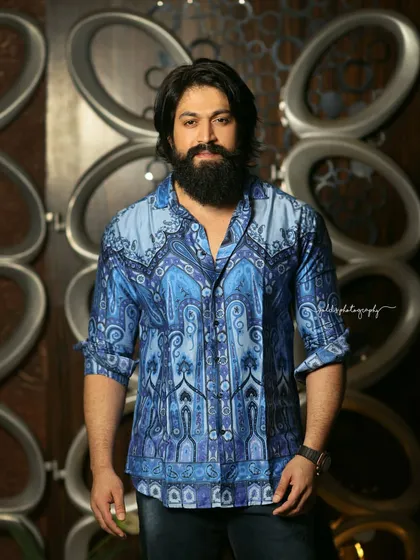 A portrait of Sandalwood star Yash, capturing his iconic "monster" persona. The lighting and pose are styled to be powerful and intense, reflecting the character he's known for. This is an example of my work with established actors for promotional and portfolio use.