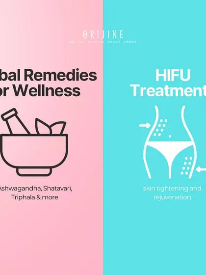 My postpartum wellness plan includes herbal remedies like Ashwagandha and Shatavari for internal wellness, alongside modern HIFU treatments for skin tightening and rejuvenation.