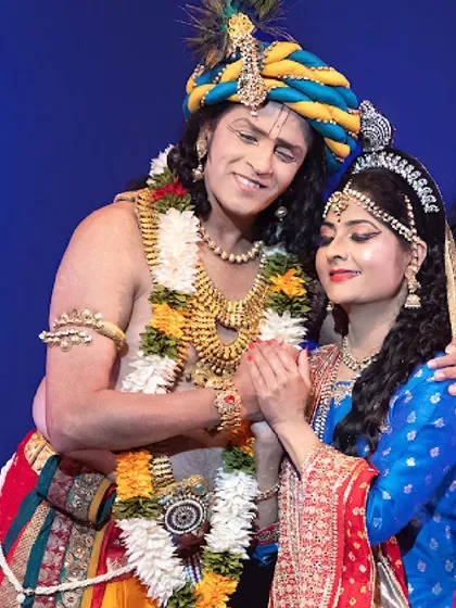 The bond between Krishna and Draupadi is central to the Mahabharata, a relationship of deep friendship and divine protection. In our duets, my husband Rajendra and I strive to convey this profound emotional connection through expressive abhinaya.