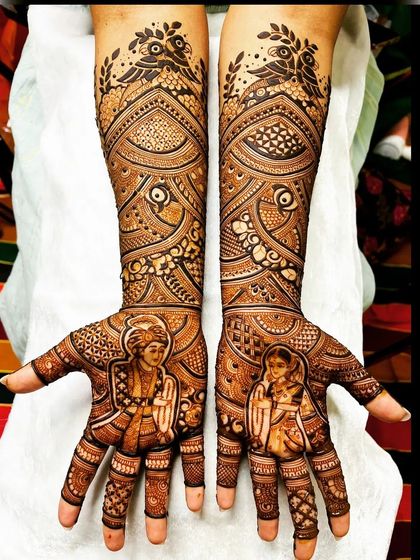 Shaik Tabassum - Destination Wedding Mehendi Portrait Mehendi: Capturing Likeness in Henna photo 3